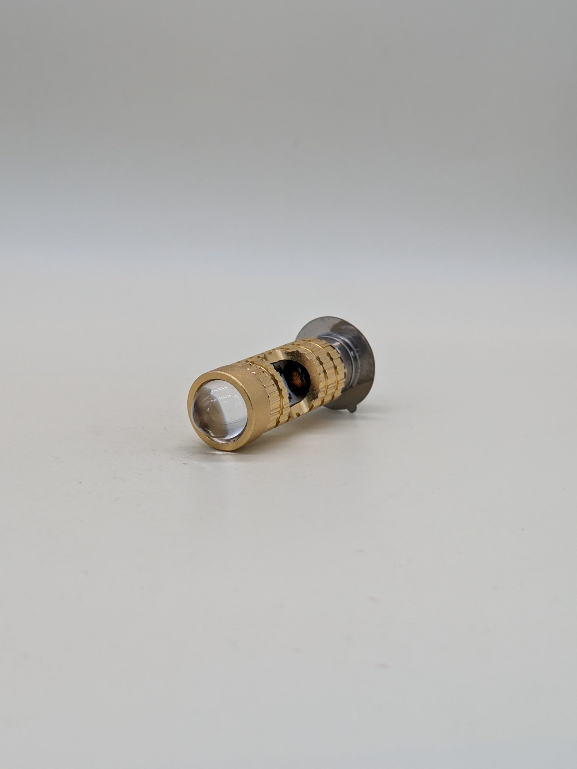 Small steel cannon with colored lights